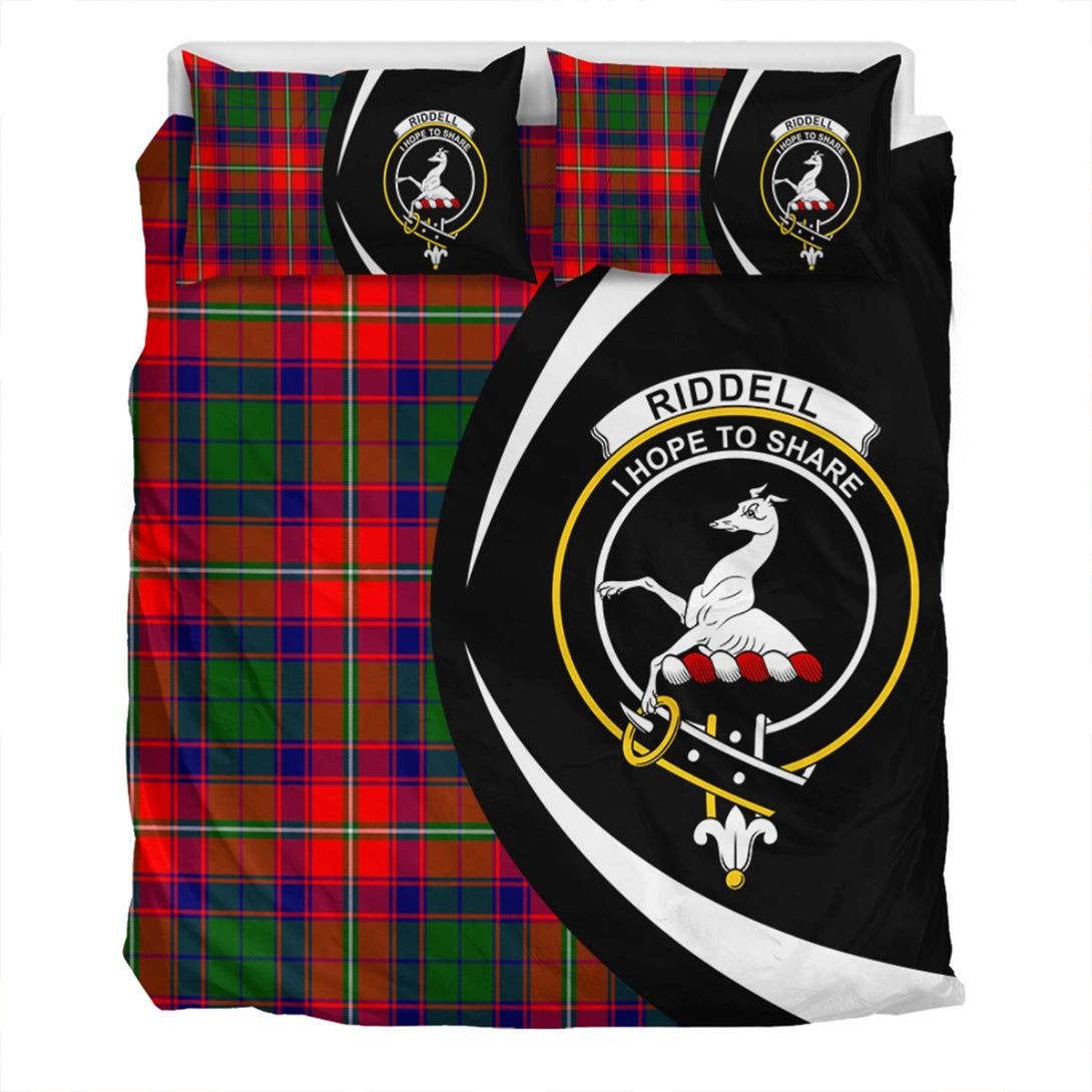 Riddell Clan Badge Tartan Bedding Set Circle Style