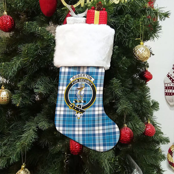 Roberton Clan Badge Tartan Christmas Stocking