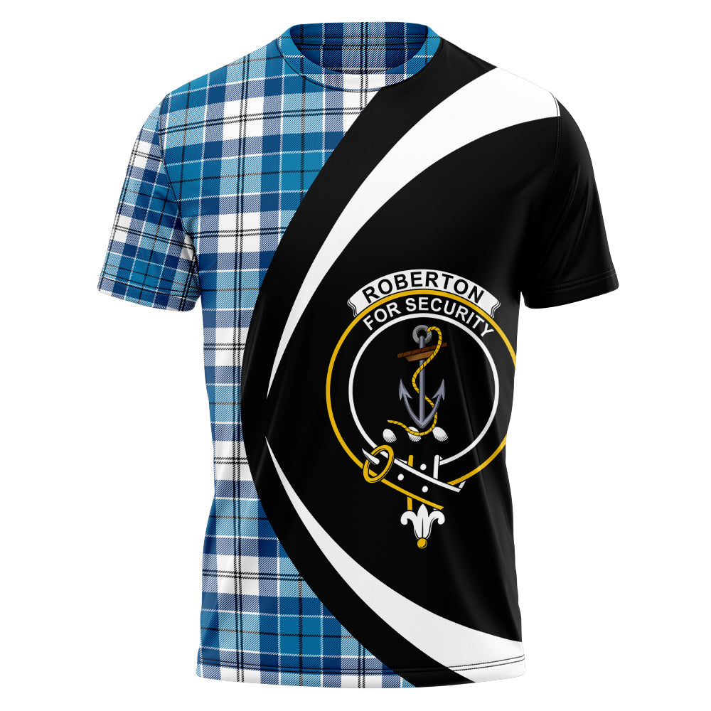 Roberton Clan Badge Tartan T-Shirt Circle Style Personalized