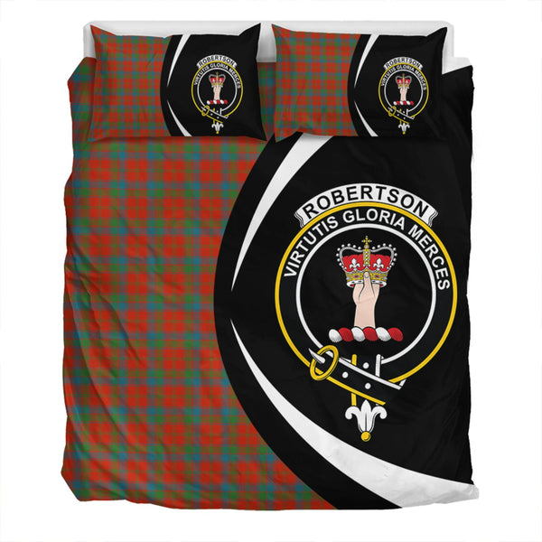 Robertson Ancient Clan Badge Tartan Bedding Set Circle Style