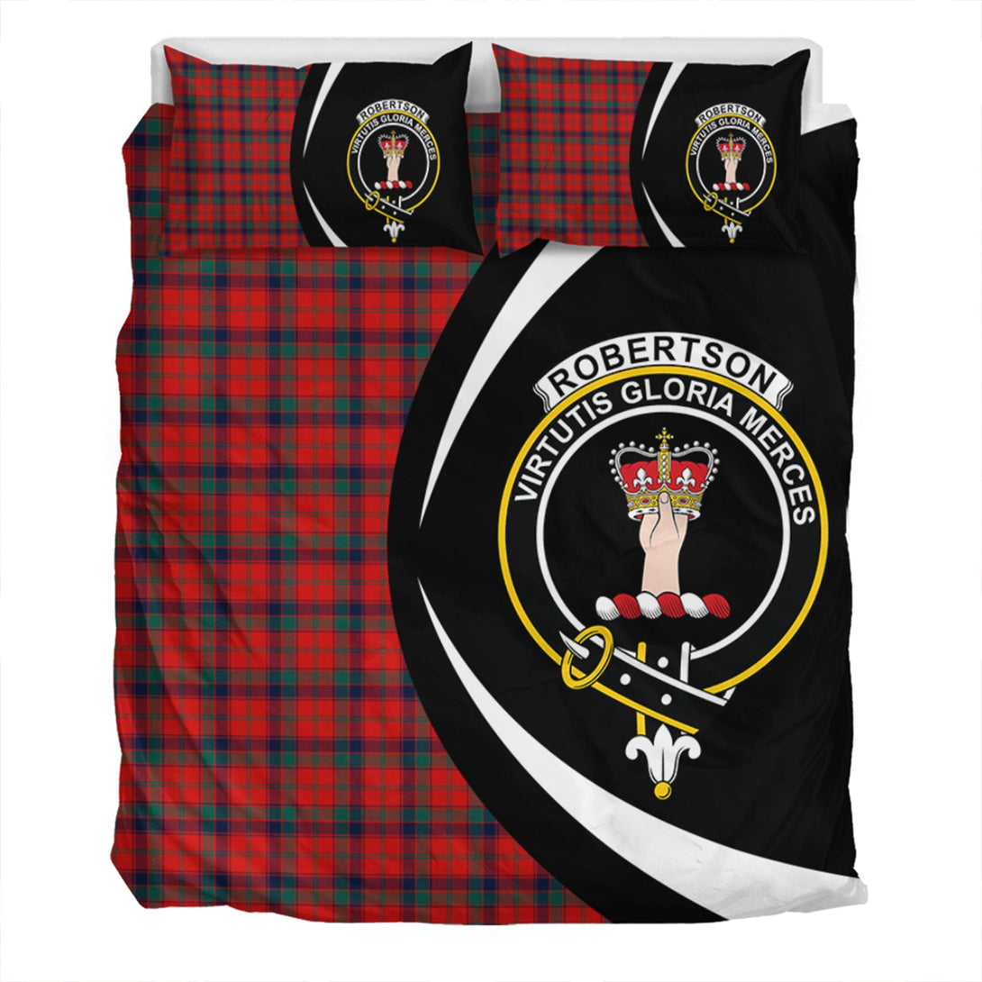 Robertson Modern Clan Badge Tartan Bedding Set Circle Style