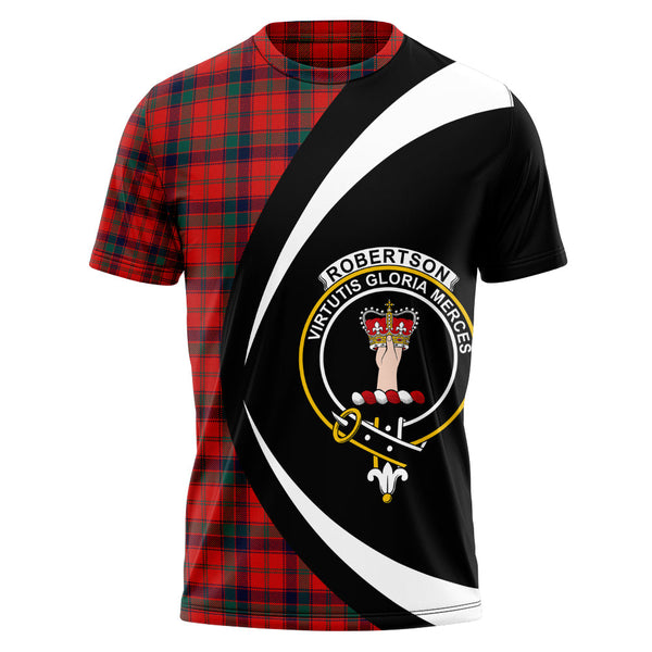 Robertson Modern Clan Badge Tartan T-Shirt Circle Style Personalized