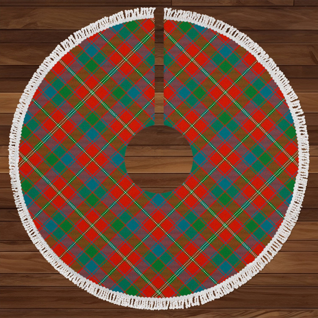 Robertson White line (Robertson New) Ancient Tartan Christmas Tree Skirt