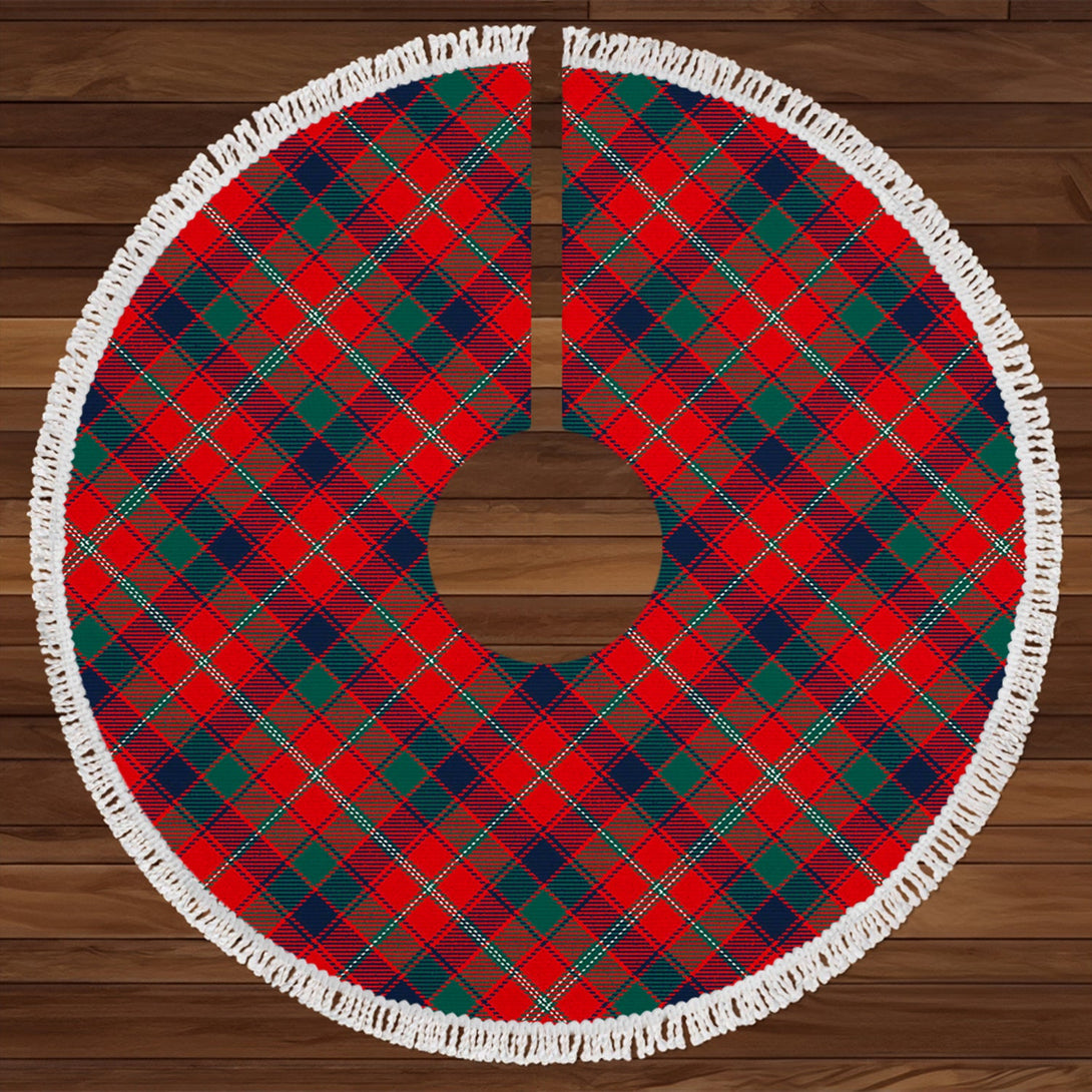 Robertson White line (Robertson New) Modern Tartan Christmas Tree Skirt