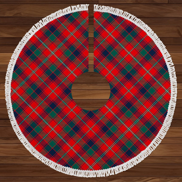 Robertson White line (Robertson New) Modern Tartan Christmas Tree Skirt