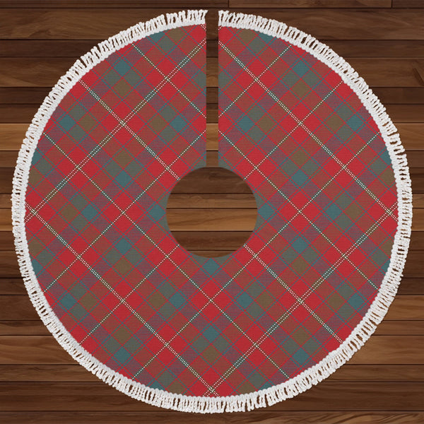 Robertson White line (Robertson New) Weathered Tartan Christmas Tree Skirt