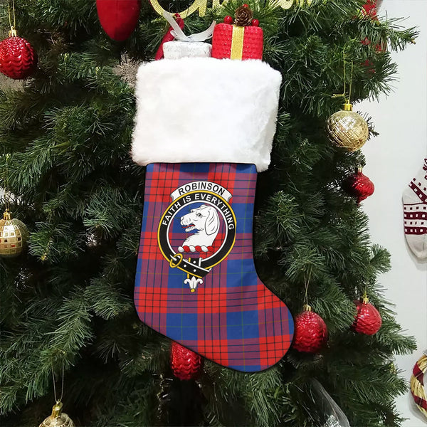 Robinson Dress (Robins Dress) Modern Clan Badge Tartan Christmas Stocking