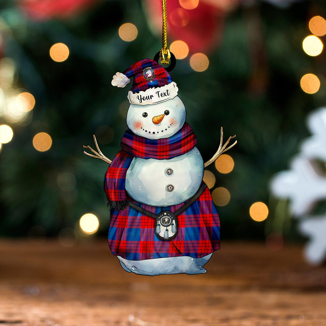 Robinson Dress (Robins Dress) Modern Clan Badge Tartan Wood Acrylic Ornament Snowman Warrior Personalized