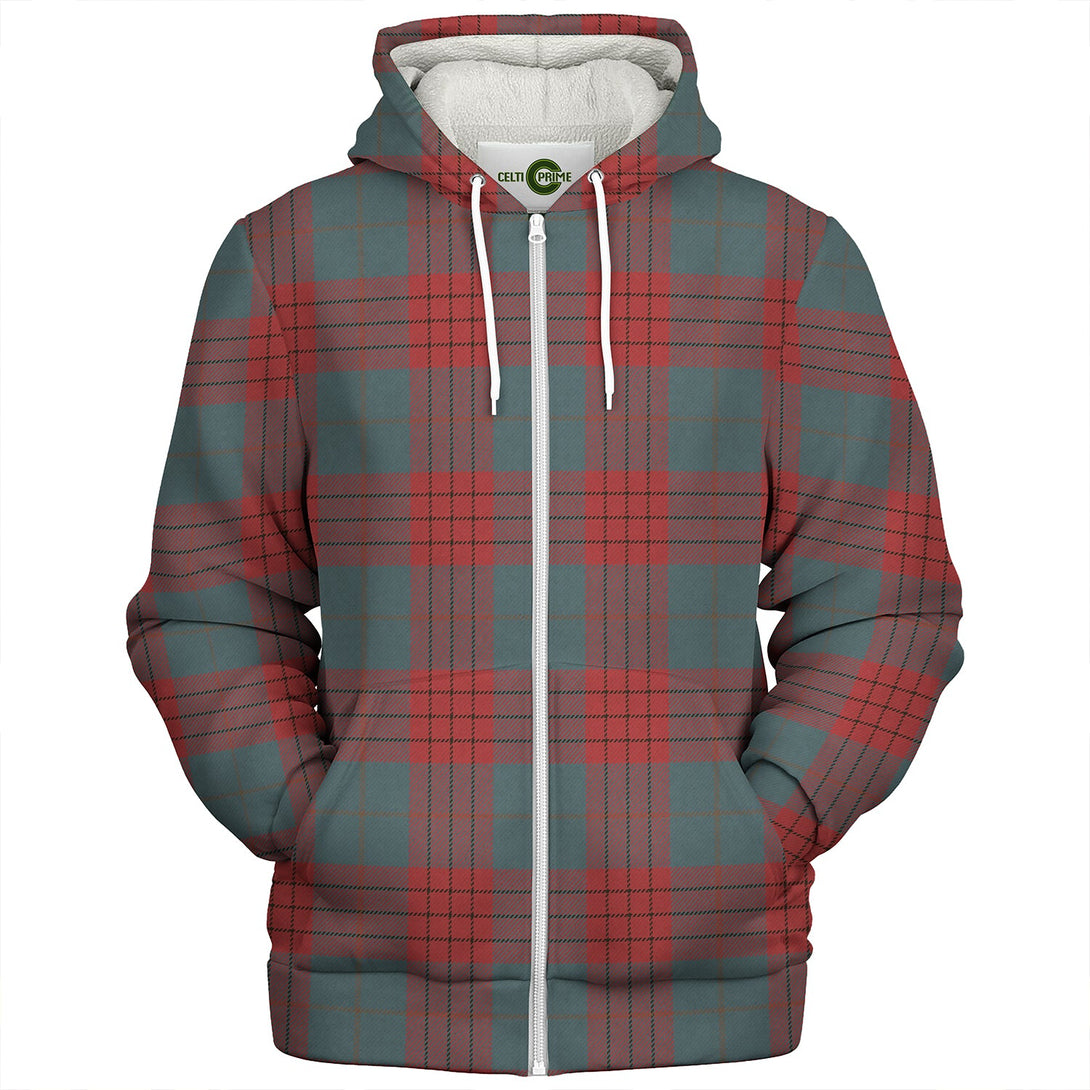 Robinson Dress (Robins Dress) Weathered Clan Badge Tartan Sherpa Hoodie