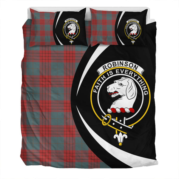 Robinson Dress (Robins Dress) Weathered Clan Badge Tartan Bedding Set Circle Style