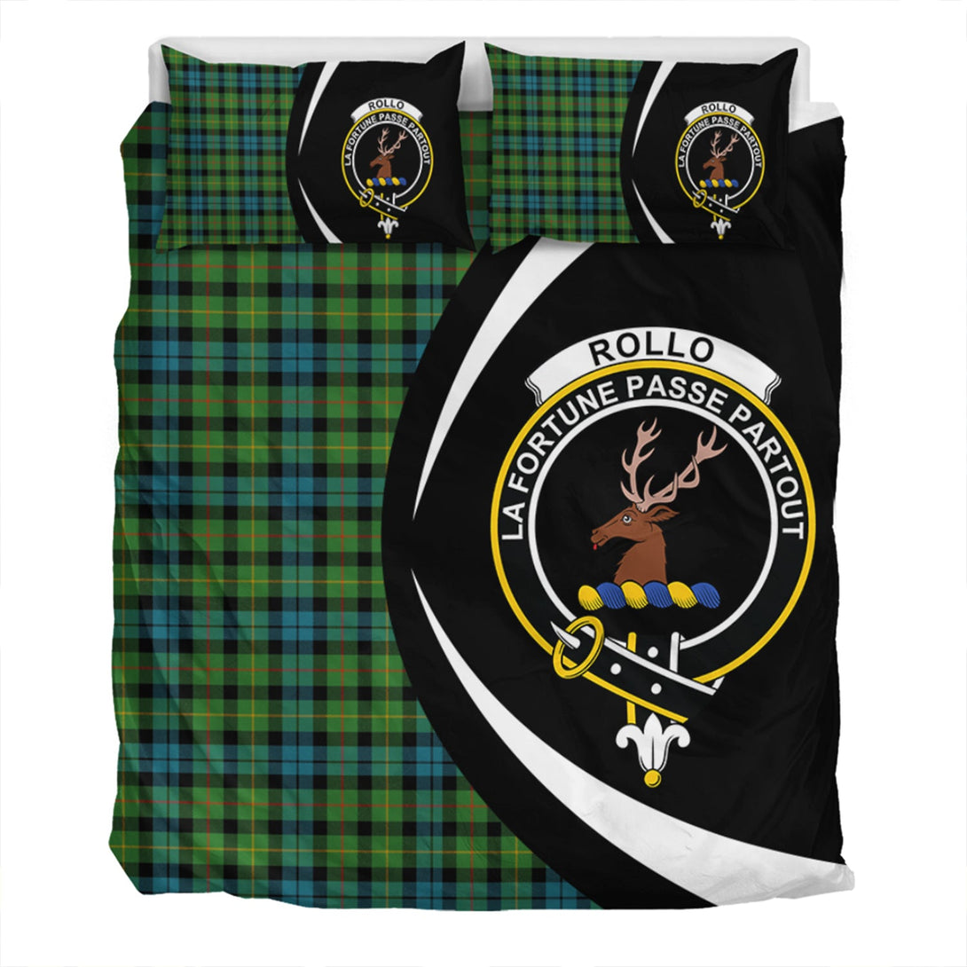 Rollo Ancient Clan Badge Tartan Bedding Set Circle Style