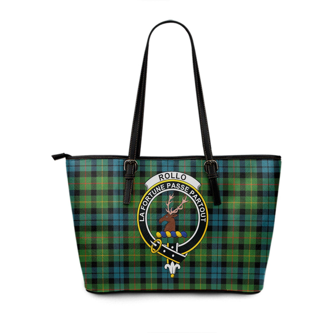 Rollo Ancient Clan Badge Tartan Leather Tote Bag