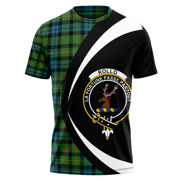 Rollo Ancient Clan Badge Tartan T-Shirt Circle Style Personalized