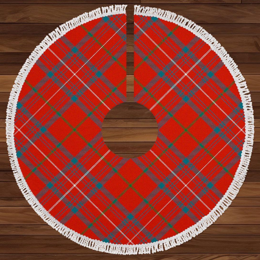 Rose Ancient Clan Badge Tartan Christmas Tree Skirt