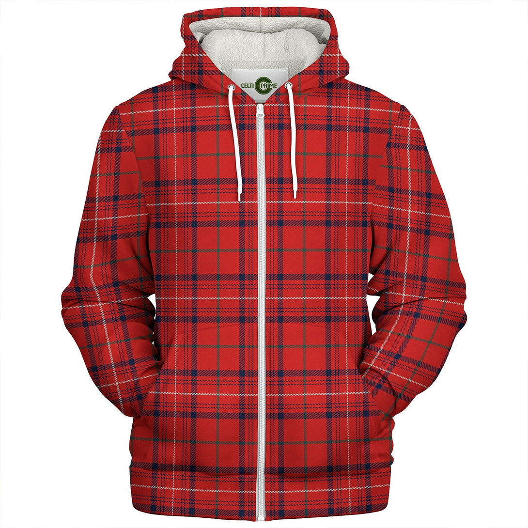 Rose Modern Clan Badge Tartan Sherpa Hoodie