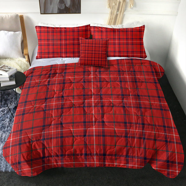 Rose Modern Clan Badge Tartan Comforter