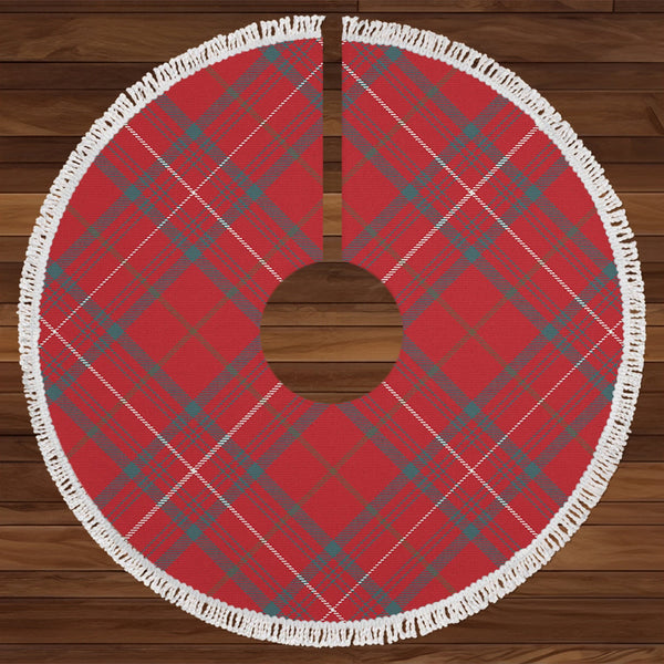 Rose Weathered Tartan Christmas Tree Skirt