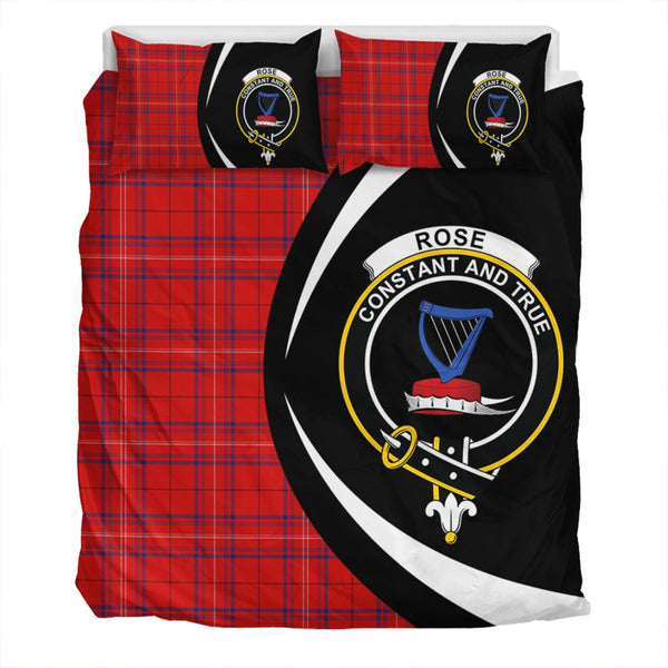 Rose of Kilravock Modern Clan Badge Tartan Bedding Set Circle Style