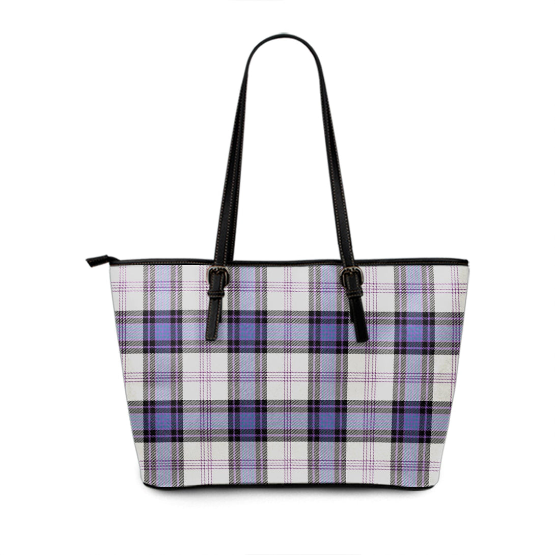 Ross Dress Blue Ancient Tartan Leather Tote Bag