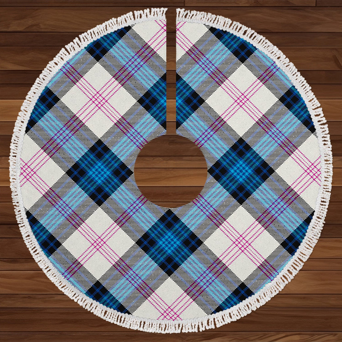 Ross Dress Blue Modern Tartan Christmas Tree Skirt