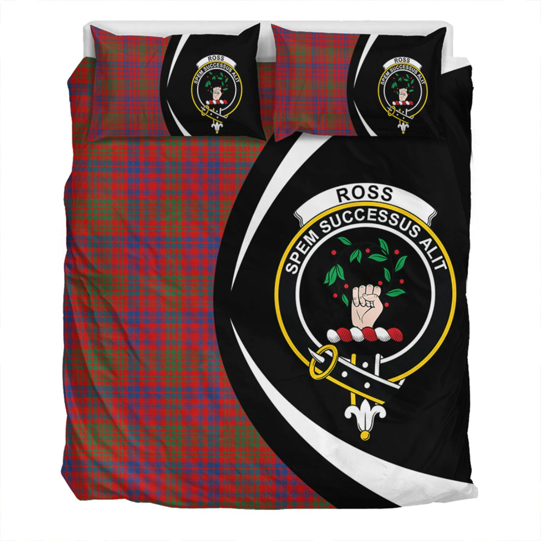 Ross Modern Clan Badge Tartan Bedding Set Circle Style