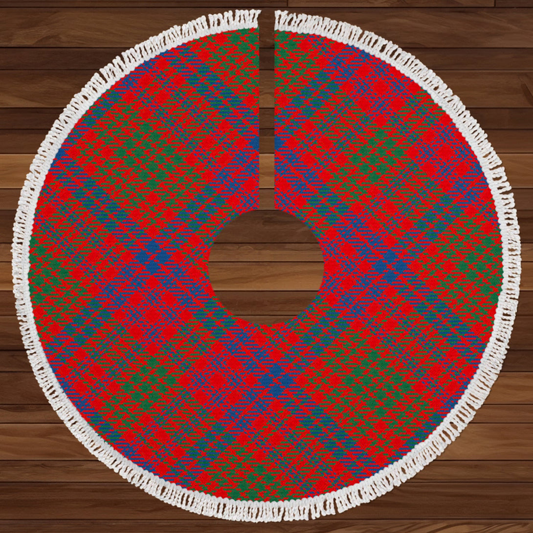 Ross Modern Clan Badge Tartan Christmas Tree Skirt