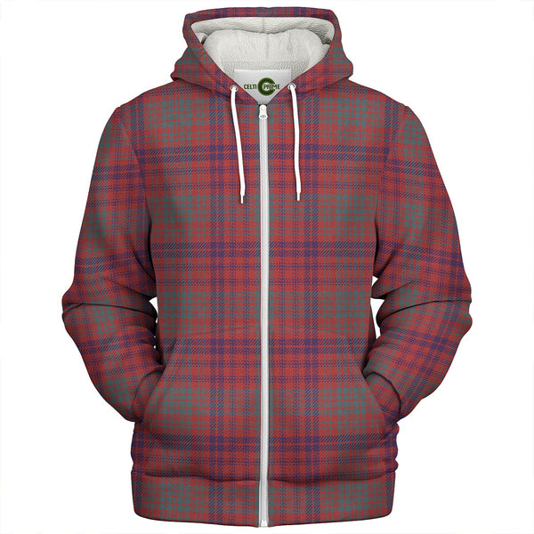 Ross Weathered Clan Badge Tartan Sherpa Hoodie