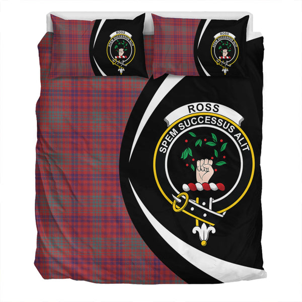 Ross Weathered Clan Badge Tartan Bedding Set Circle Style