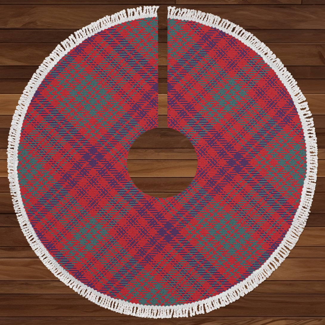 Ross Weathered Clan Badge Tartan Christmas Tree Skirt