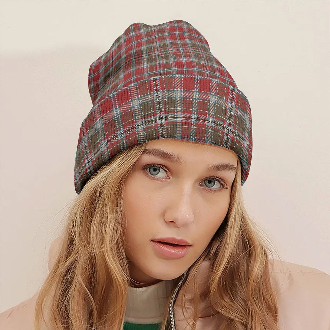 Ross Wedding Dress Weathered Tartan Knitted Beanie