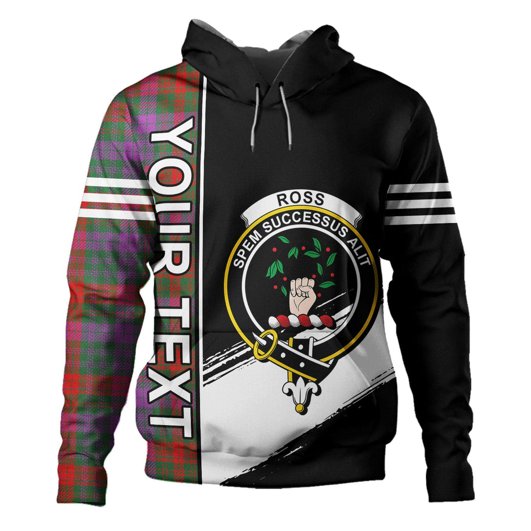 Ross (Wilsons) Clan Badge Tartan Hoodie Quarter Style Personalized