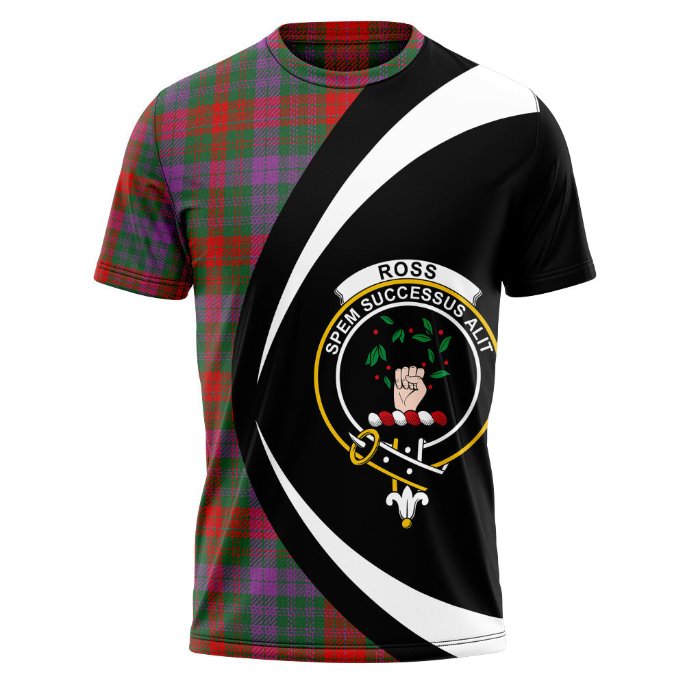 Ross (Wilsons) Clan Badge Tartan T-Shirt Circle Style Personalized