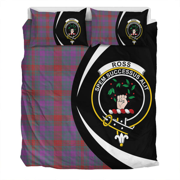 Ross (Wilsons) Weathered Clan Badge Tartan Bedding Set Circle Style