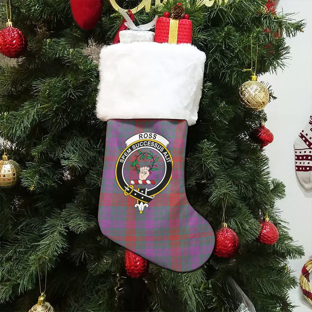 Ross (Wilsons) Weathered Clan Badge Tartan Christmas Stocking