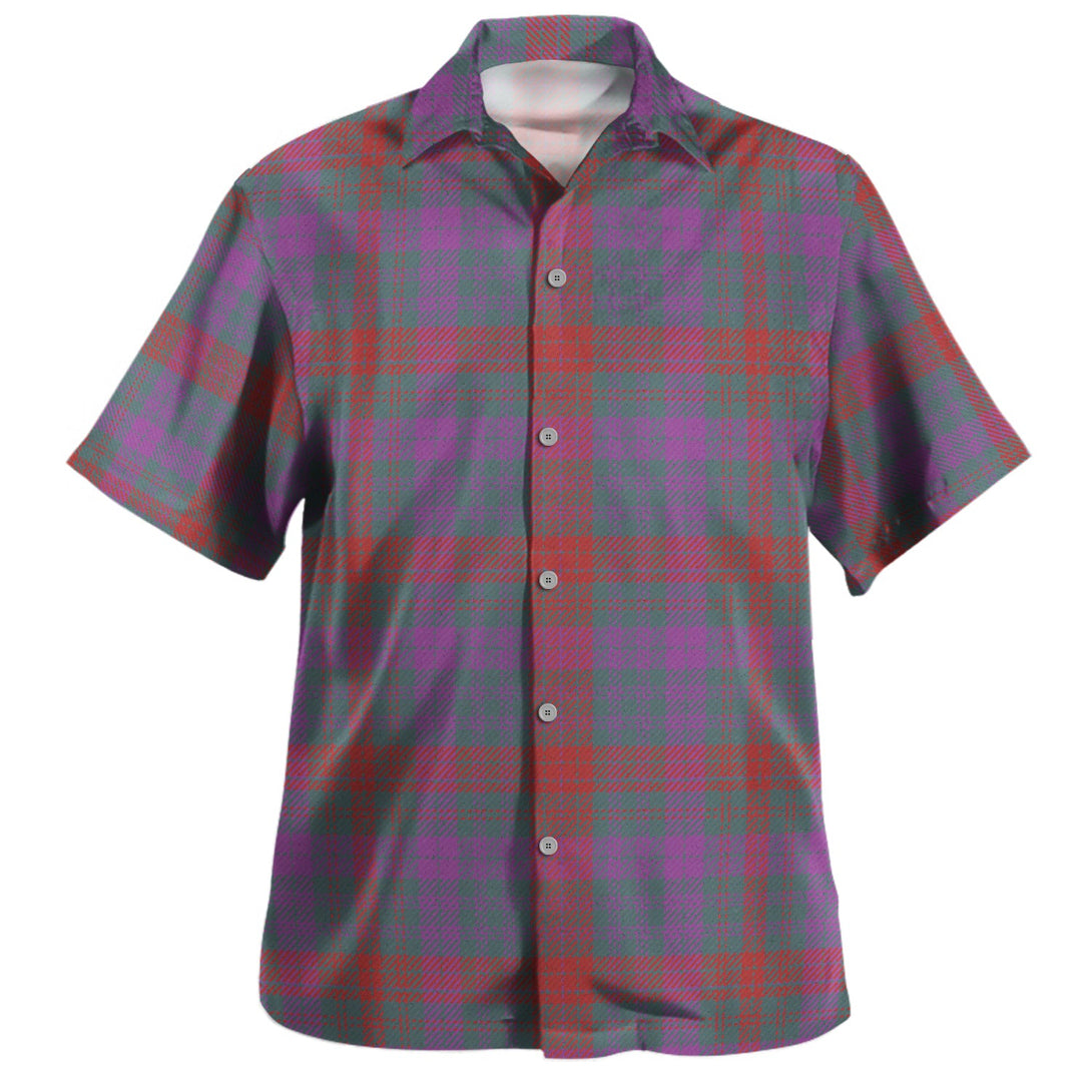 Ross (Wilsons) Weathered Clan Badge Tartan Hawaiian Shirt