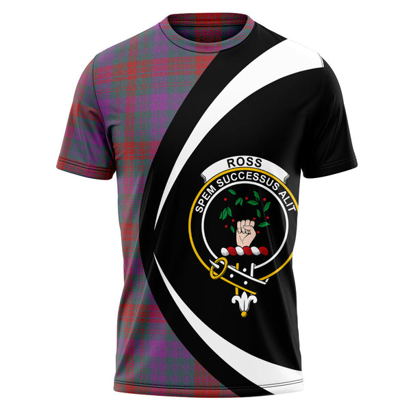 Ross (Wilsons) Weathered Clan Badge Tartan T-Shirt Circle Style Personalized