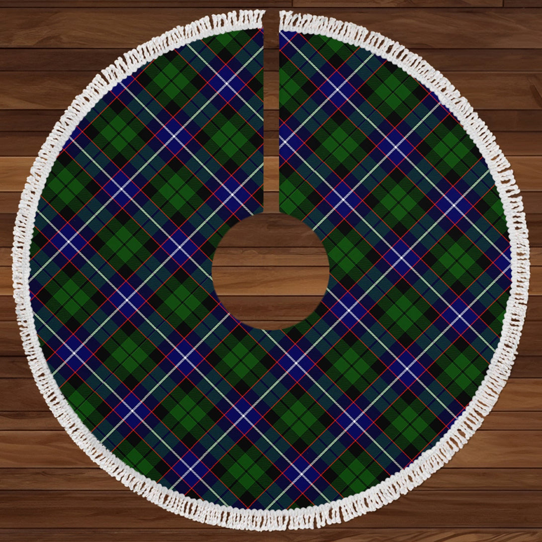 Russell Modern Clan Badge Tartan Christmas Tree Skirt