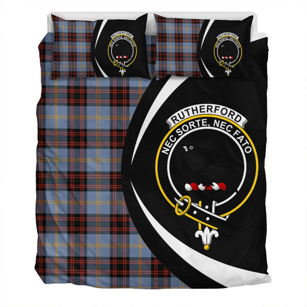 Rutherford Ancient Clan Badge Tartan Bedding Set Circle Style