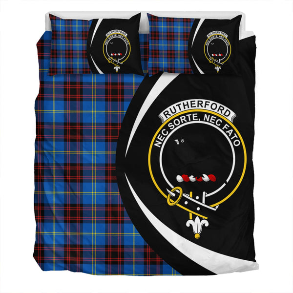 Rutherford Modern Clan Badge Tartan Bedding Set Circle Style