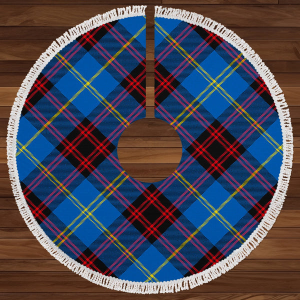 Rutherford Modern Clan Badge Tartan Christmas Tree Skirt