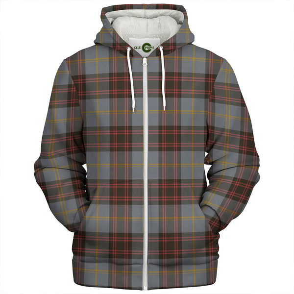 Rutherford Weathered Clan Badge Tartan Sherpa Hoodie