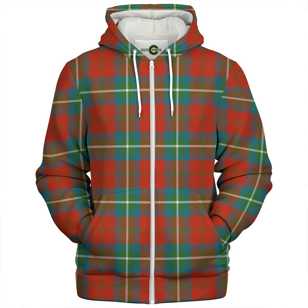 Ruthven Ancient Clan Badge Tartan Sherpa Hoodie