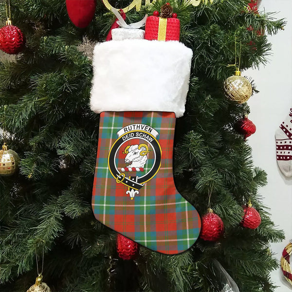 Ruthven Ancient Clan Badge Tartan Christmas Stocking