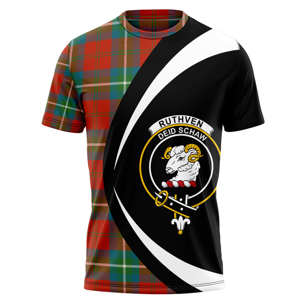 Ruthven Ancient Clan Badge Tartan T-Shirt Circle Style Personalized