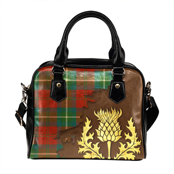 Ruthven Ancient Tartan Shoulder Handbag Thistle Oldest Style