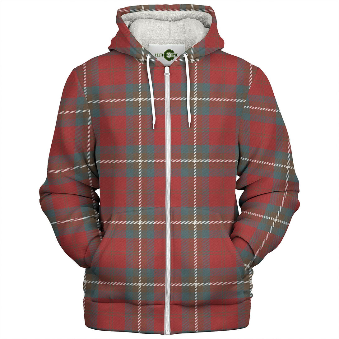 Ruthven Weathered Tartan Sherpa Hoodie