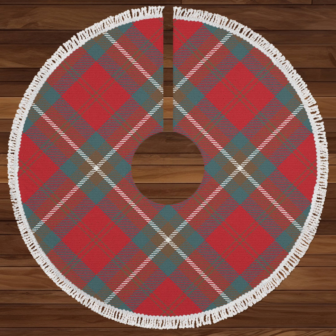 Ruthven Weathered Clan Badge Tartan Christmas Tree Skirt