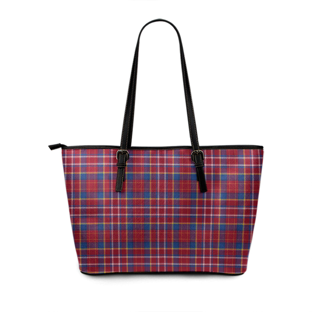 Ruxton Hunting Modern Tartan Leather Tote Bag