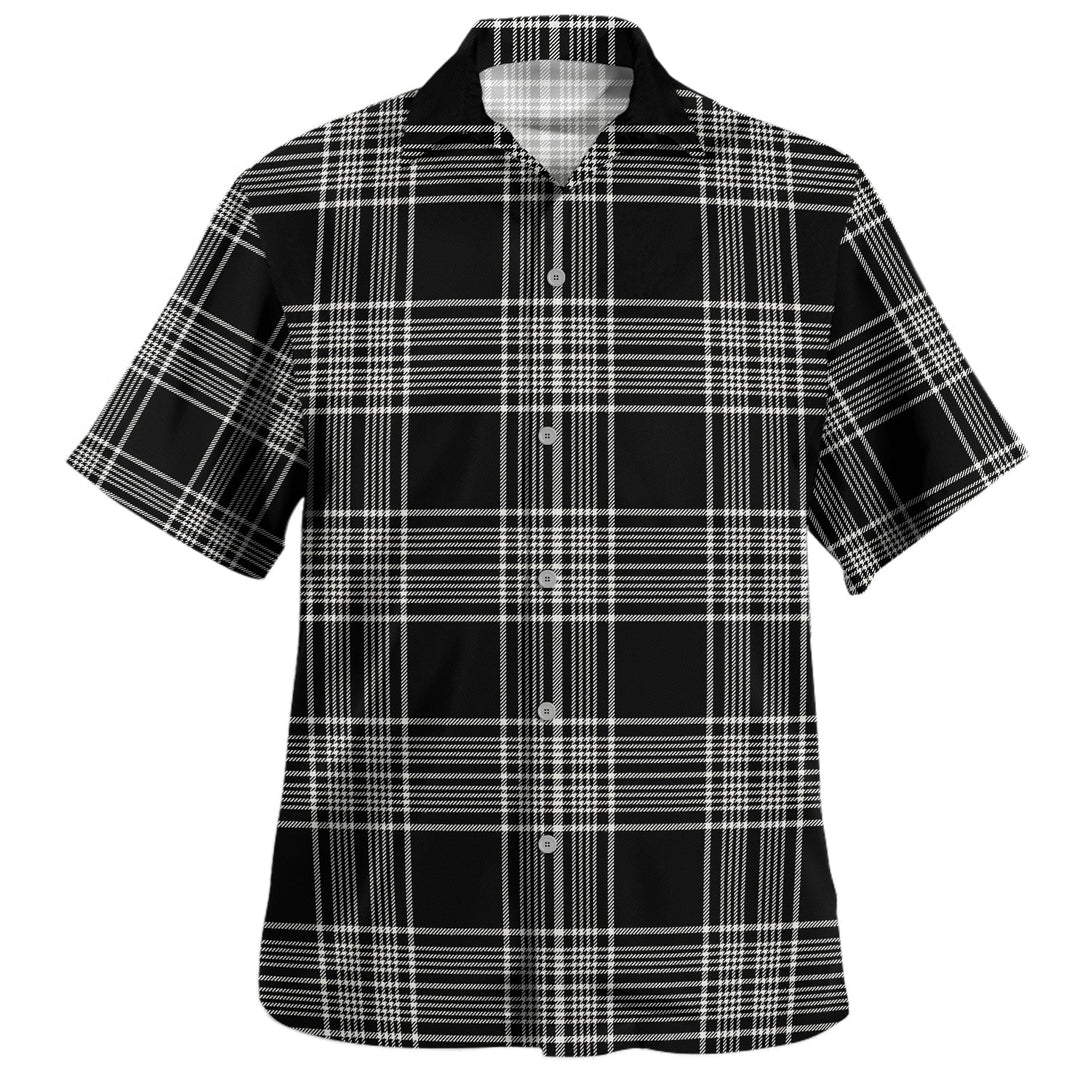 Scott Black - White Modern Tartan Hawaiian Shirt