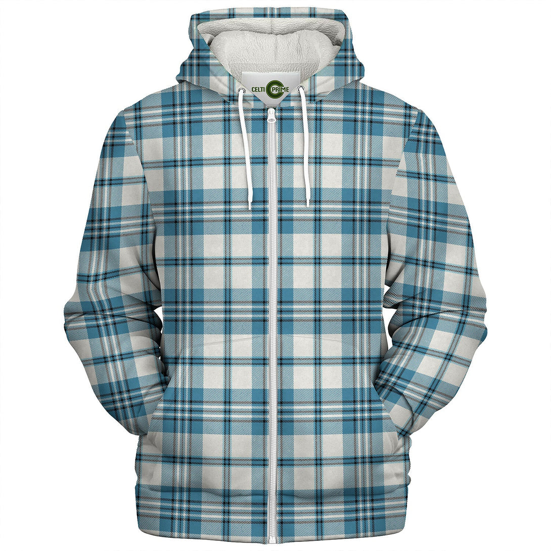 Scott Dress Turquoise Ancient Tartan Sherpa Hoodie